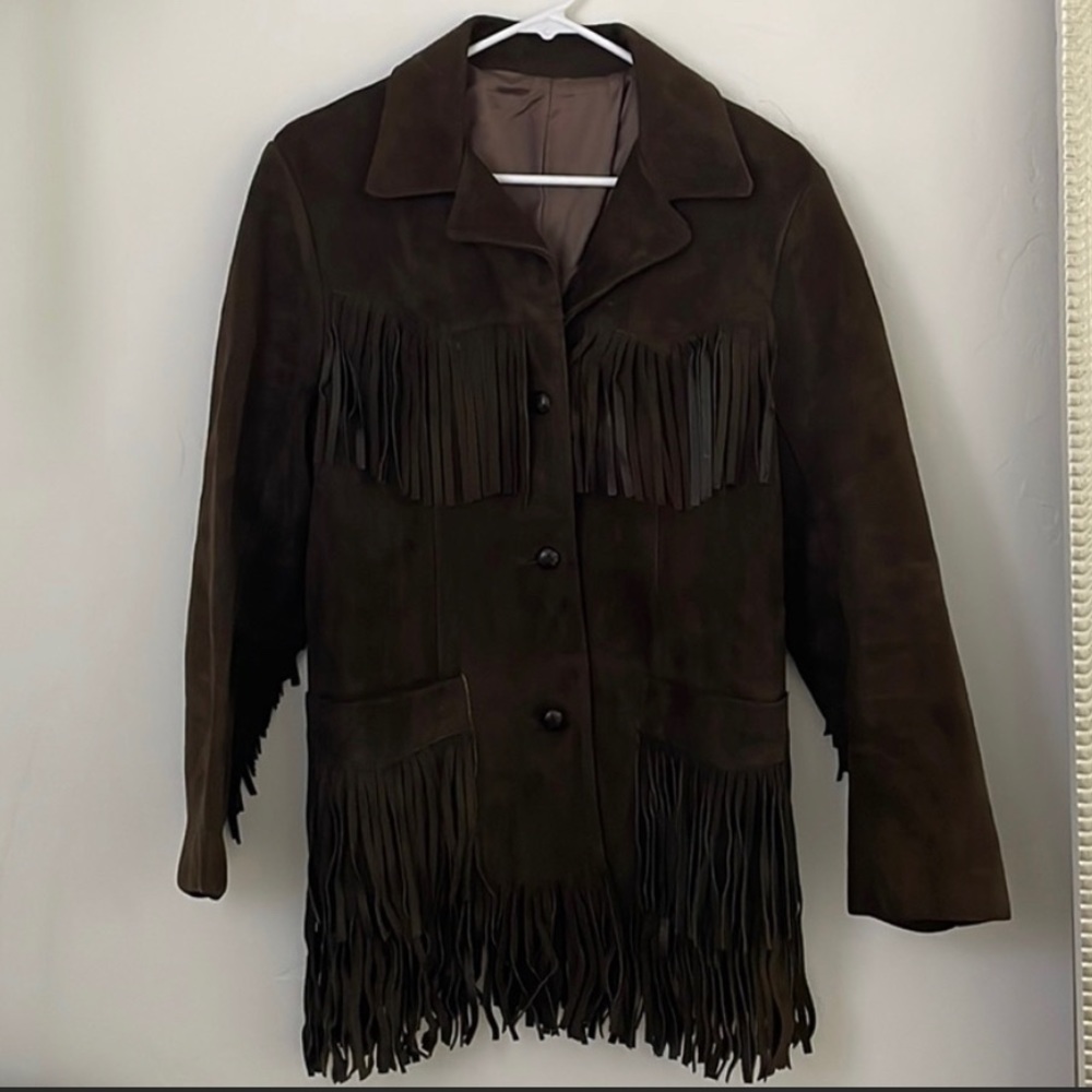 Vintage Suede Fringe Coat by Lady Californian Suede